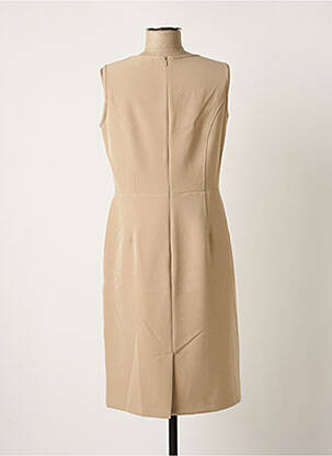 Robe mi-longue sans manche sans manche beige MODISSIMO femme