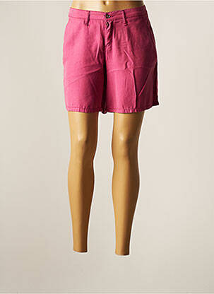 Short fermeture zippée sous rabat boutonné taille normale rose LCDN femme