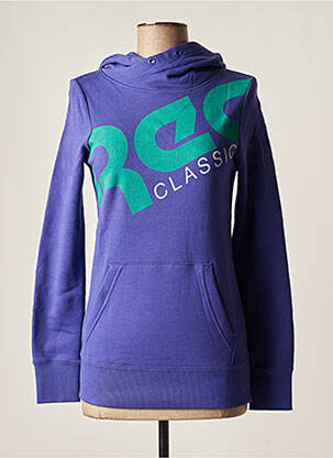Sweat-shirt à capuche stretch manches longues violet REEBOK femme