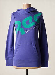 Sweat-shirt à capuche finition bords-côtes manches longues violet REEBOK femme