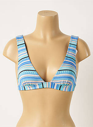 Haut de maillot de bain stretch haut soutien-gorge emboitant bleu BANANA MOON femme