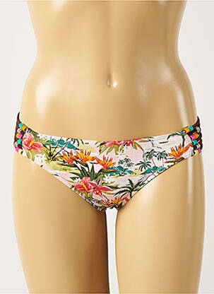Bas de maillot de bain imprimé tie and dye culotte blanc BANANA MOON femme
