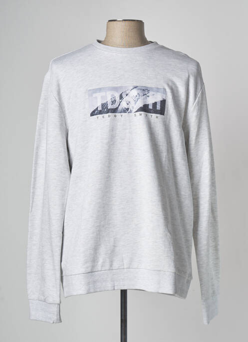 Sweat-shirt gris TEDDY SMITH pour homme