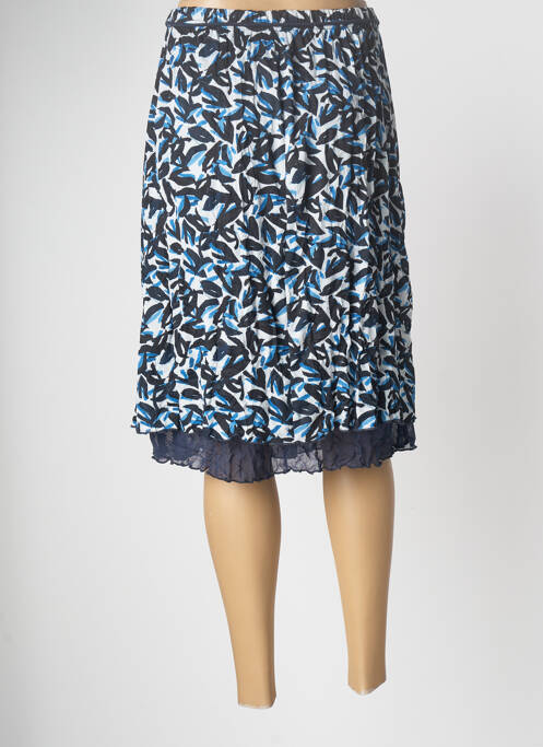 Jupe mi-longue bleu GRIFFON pour femme