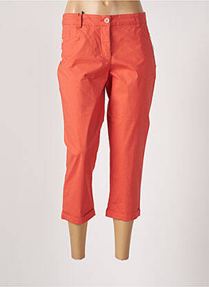 Pantacourt stretch taille normale orange BASTINGAGE femme
