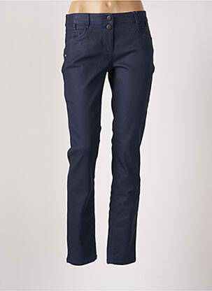 Pantalon slim broderie rivets taille normale bleu CECIL femme