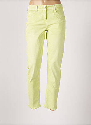 Jeans coupe slim vert CECIL pour femme