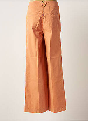 Pantalon large fermeture zippée sous rabat boutonné taille haute orange SUMMUM femme