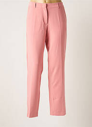 Pantalon chino fermeture zippée sous rabat boutonné taille normale rose SUMMUM femme