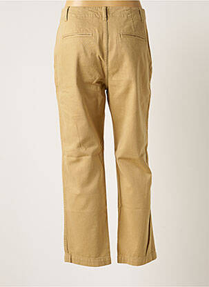 Pantalon chino fermeture zippée sous rabat boutonné taille haute beige LAB DIP PARIS femme