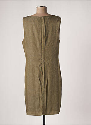 Robe mi-longue fermeture zippée au dos manches courtes vert MOLLY BRACKEN femme