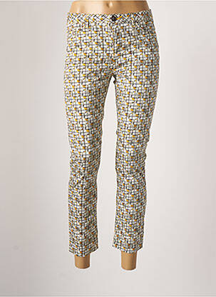 Pantalon chino tissage popeline taille normale jaune MAYJUNE femme