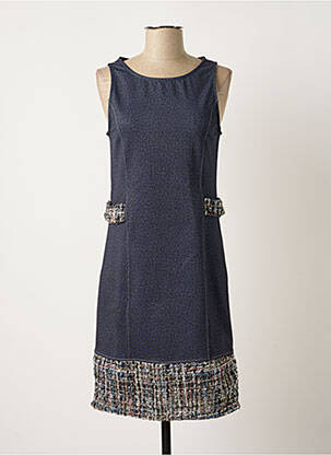 Robe mi-longue sans manche sans manche bleu ANNA MUR femme