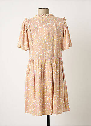 Robe courte coupe fluide manches courtes rose ATELIER REVE femme