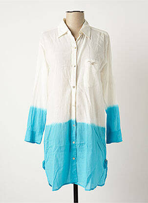 Robe courte manches longues manches longues bleu BAGATEL femme