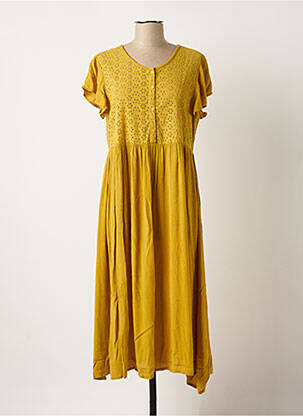 Robe longue jaune LOSAN pour femme