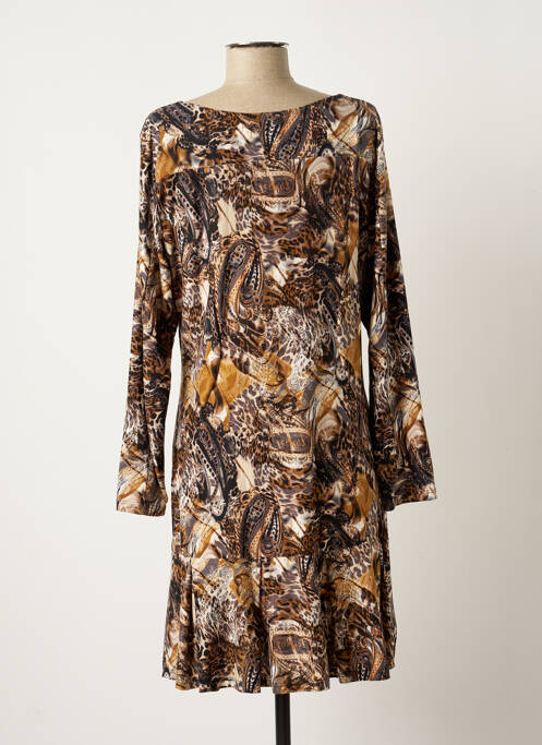 Robe mi-longue marron GENUINE pour femme