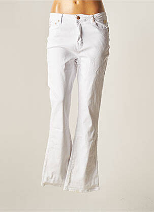 Pantalon flare stretch taille normale blanc DINA & DESS femme