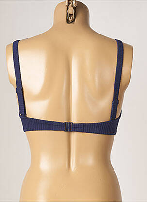 Haut de maillot de bain stretch haut soutien-gorge emboitant bleu LIDEA femme