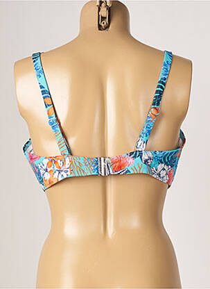 Haut de maillot de bain stretch haut soutien-gorge emboitant bleu OLYMPIA femme