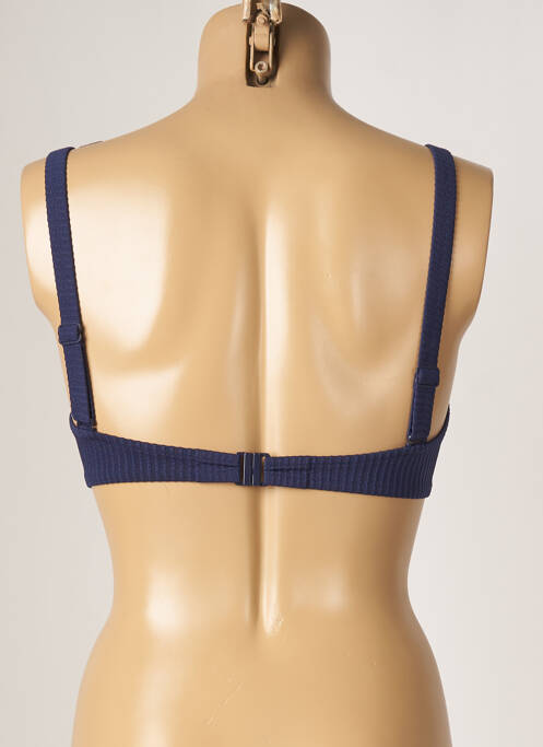 Haut de maillot de bain stretch haut soutien-gorge emboitant bleu LIDEA femme