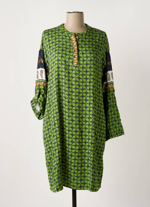 Robe mi-longue vert CREAM pour femme