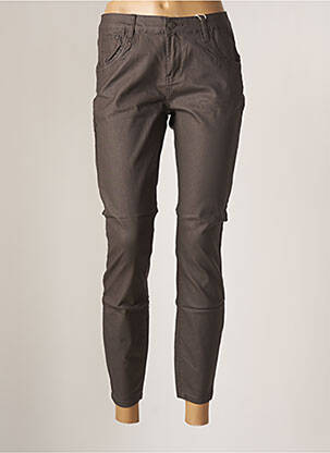Pantalon slim stretch taille normale gris BROADWAY femme