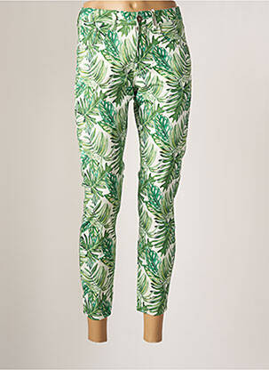 Pantalon 7/8 stretch taille normale vert CREAM femme