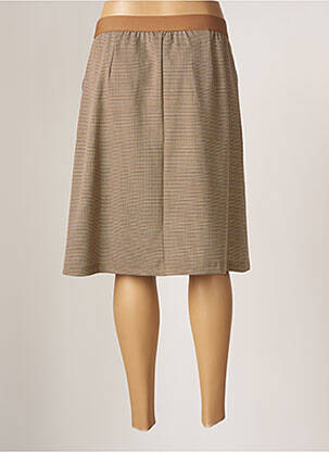 Jupe mi-longue stretch beige CREAM femme