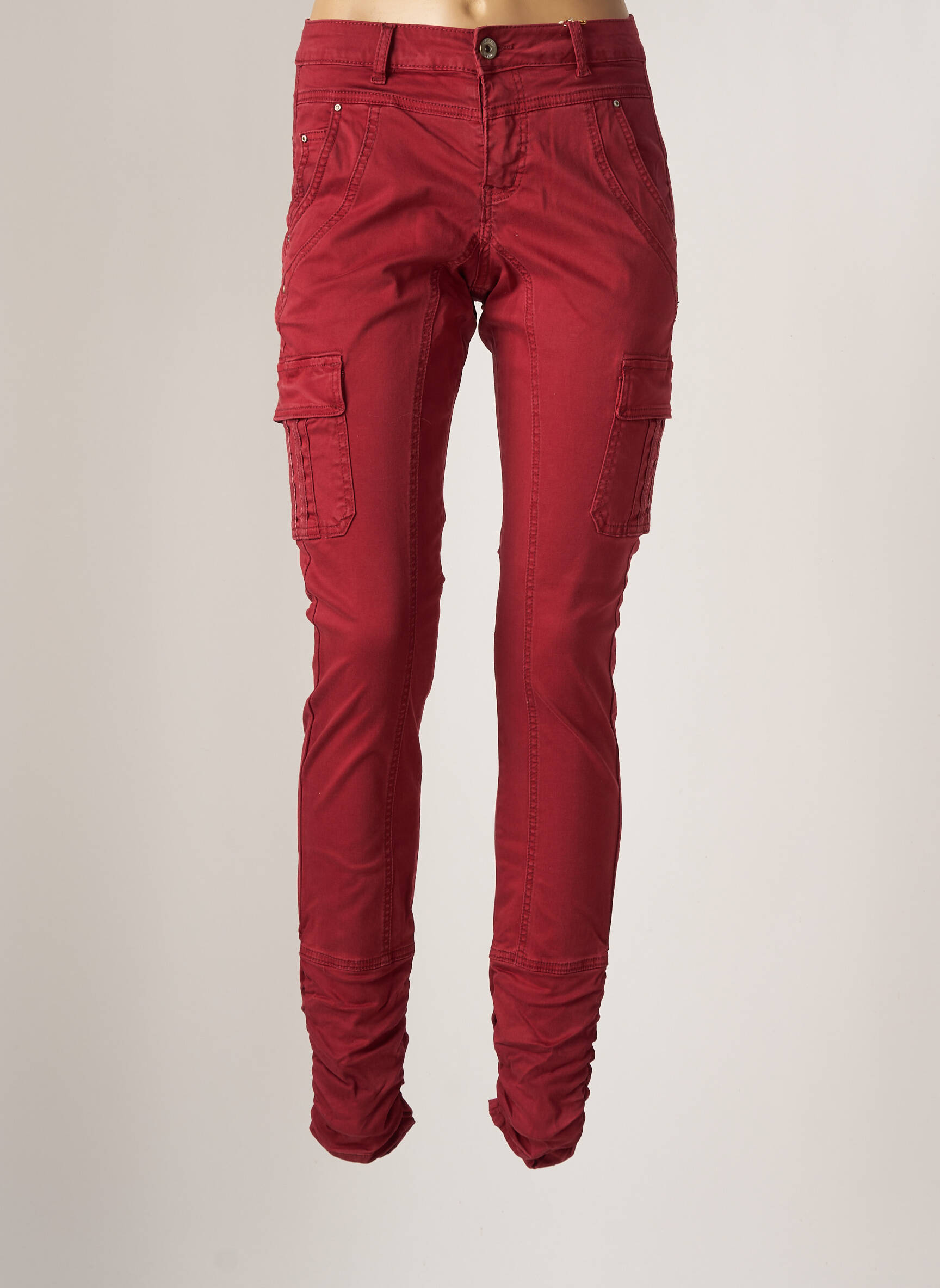 Pantalon cargo best sale rouge femme