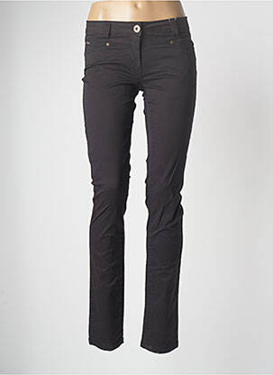 Pantalon slim broderie rivets taille normale noir NOT THE SAME femme