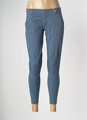 Pantalon 7/8 stretch taille basse bleu EUROPEAN CULTURE femme