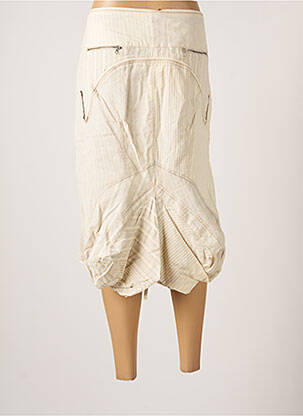 Jupe mi-longue taille normale beige ICONOCLAST femme