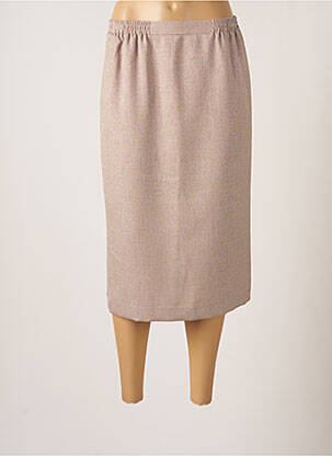 Jupe mi-longue coupe droite beige SOMMERMANN femme