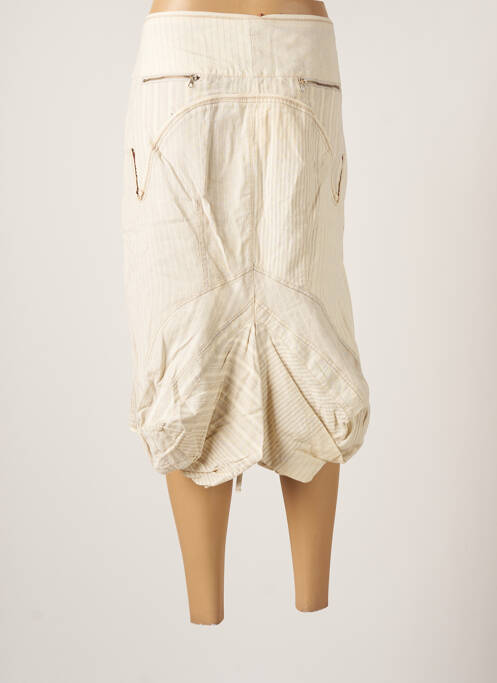 Jupe mi-longue beige ICONOCLAST pour femme