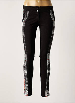 Pantalon slim stretch taille normale noir FEHU femme