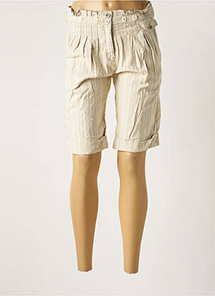 Bermuda coupe droite taille normale beige ICONOCLAST femme