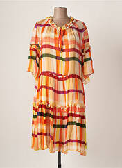 Robe mi-longue orange TRICOT CHIC pour femme seconde vue