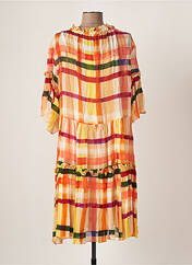 Robe mi-longue orange TRICOT CHIC pour femme seconde vue