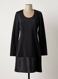 Robe mi-longue manches longues manches longues noir EVA KAYAN femme