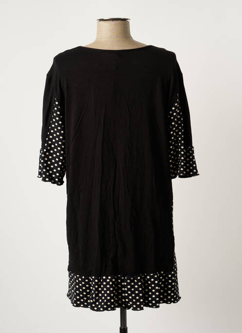 Tunique manches courtes noir LM LA MAILLE pour femme