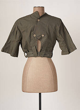 Veste casual col rond vert BELLOCOTON femme