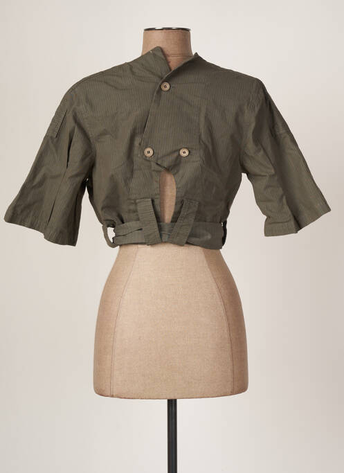 Veste casual col rond vert BELLOCOTON femme