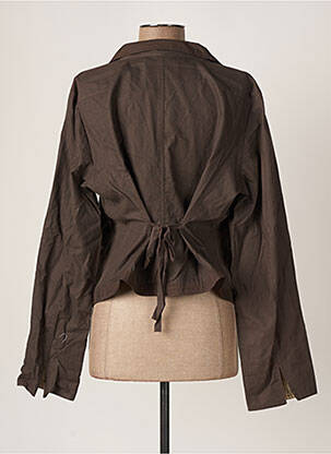 Veste casual poches marron LAUREN VIDAL femme