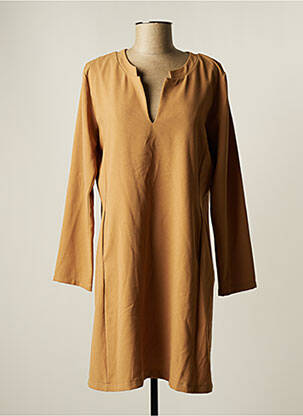 Robe courte manches longues manches longues beige PAKO LITTO femme