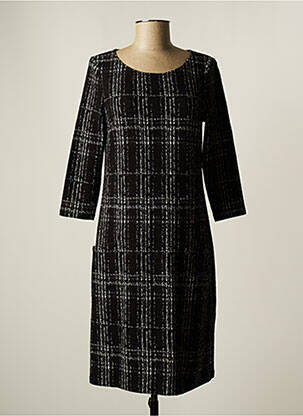 Robe mi-longue manches longues manches longues noir ROBE LEGERE BY VERA MONT femme