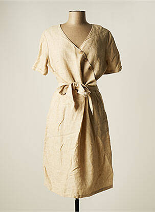Robe mi-longue beige S.OLIVER pour femme