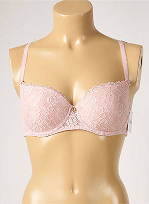 Soutien-gorge tissage dentelle haut soutien-gorge moulé rose AUBADE femme
