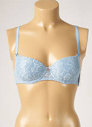 Soutien-gorge tissage dentelle haut soutien-gorge moulé bleu AUBADE femme