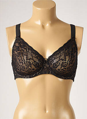 Soutien-gorge tissage dentelle haut soutien-gorge emboitant noir AUBADE femme